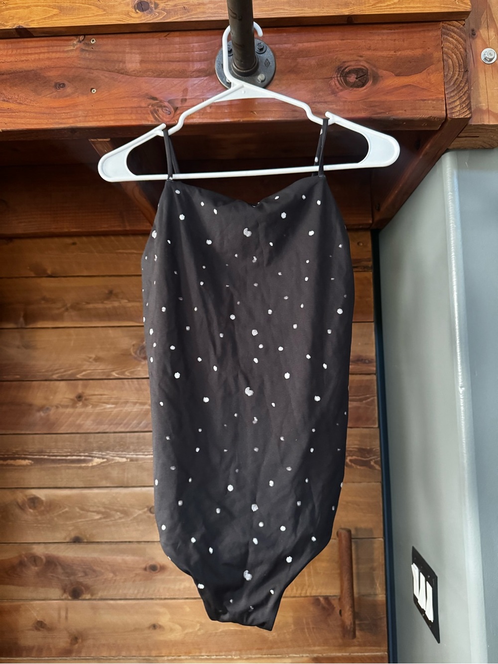 Hurley Black Polka Dot Full Piece Swimsuit